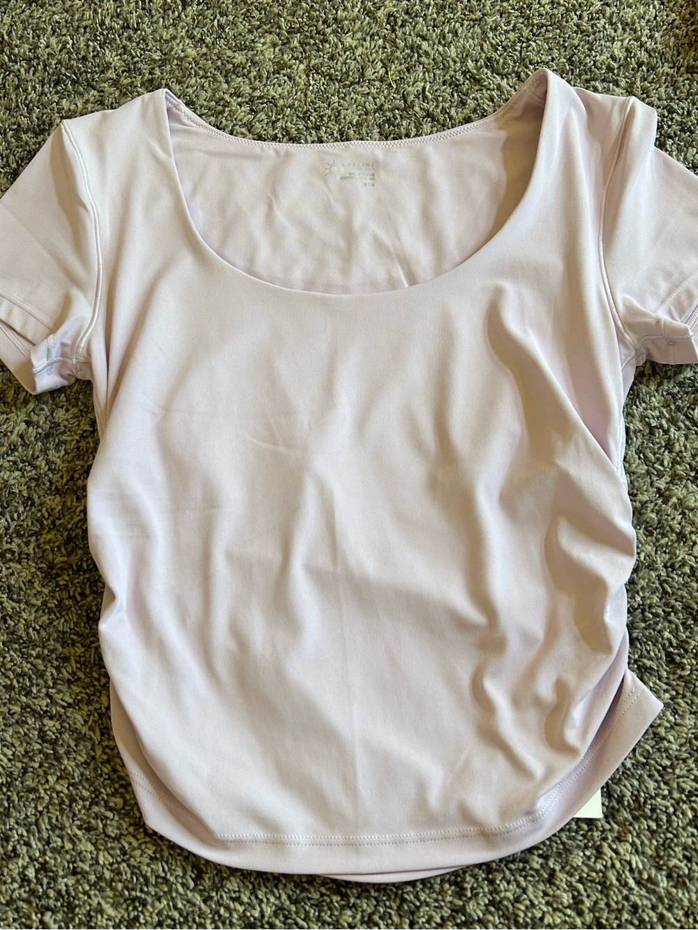 Off-line by Aerie Women's Scoop Neck Short Sleeve Tee - Light Lilac